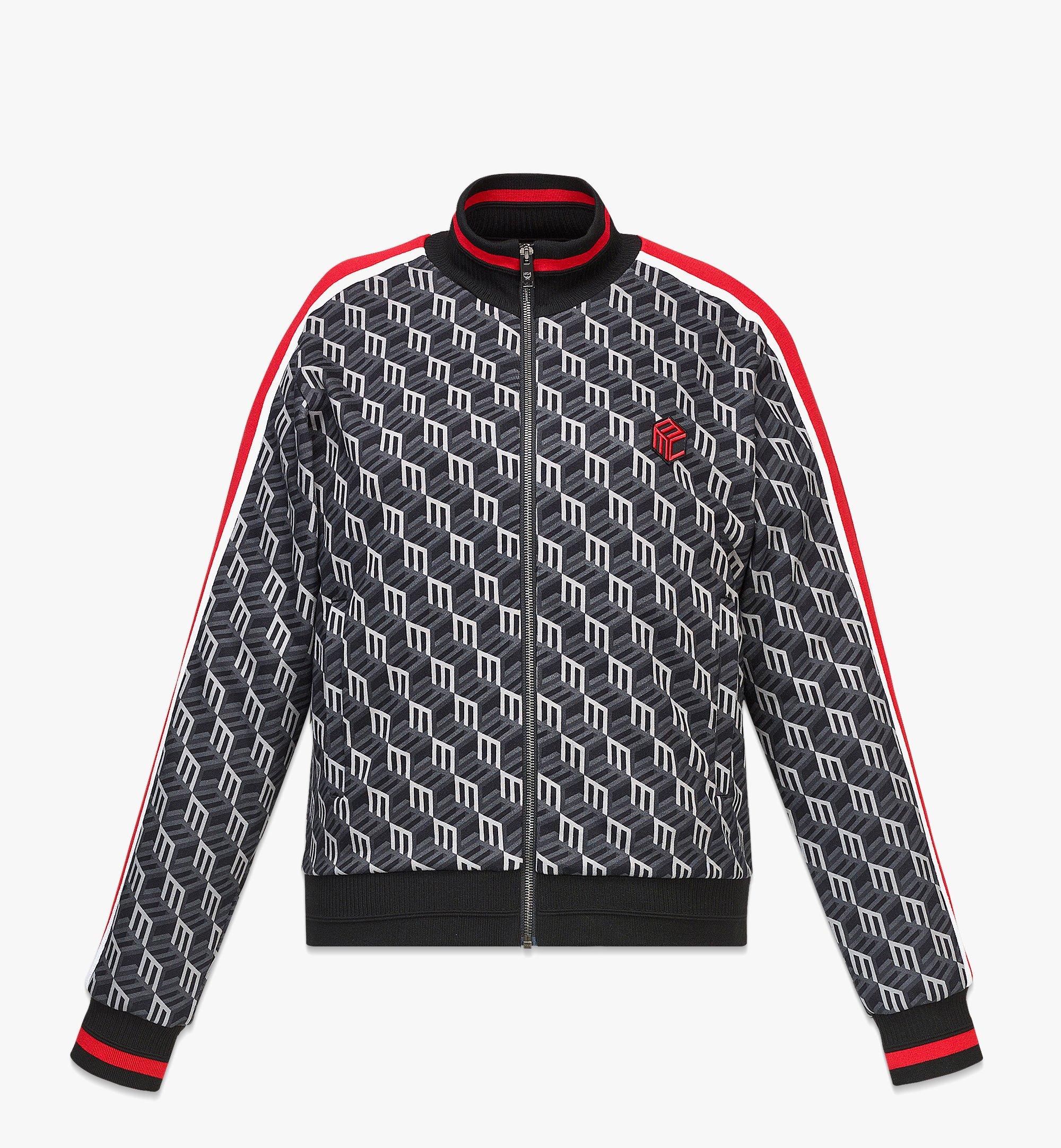Women’s Cubic Monogram Print Track Jacket in Organic Cotton 1